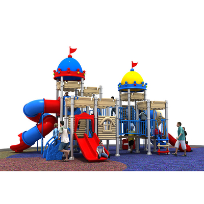 Color Plastic Kids Play Park Children Playground Slide With Swing Set Amusement Equipment