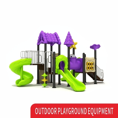 Customized Kids Plastic Outdoor Playground ISO9001 With Pool Slide And Swing